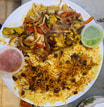 Hamees Chicken with Arabic Bread دجاج حميس مع خبز عربي
