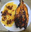 Grilled Fish with rice سمك مشوي مع الرز